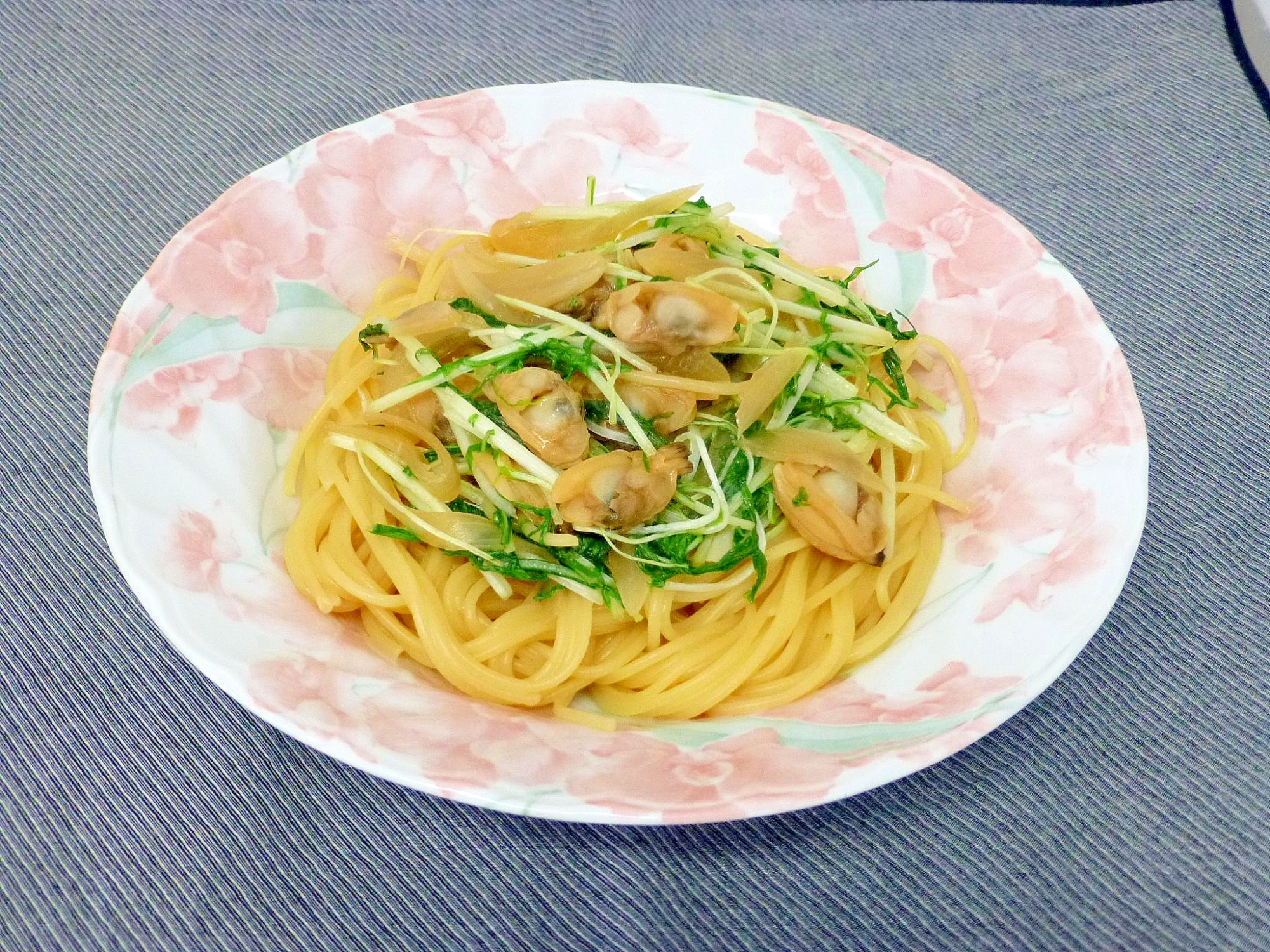 あさりと水菜のパスタ レシピ 作り方 By うみ 楽天レシピ