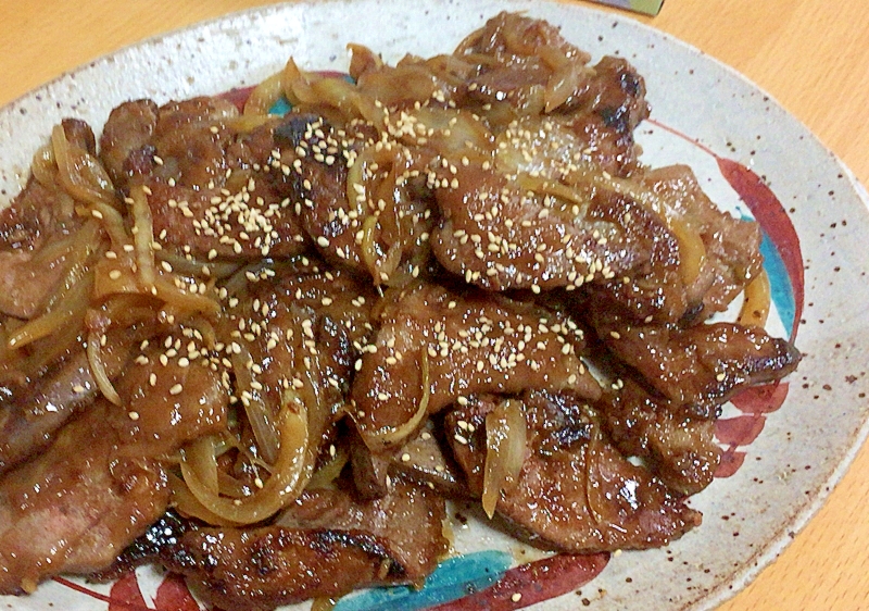 この味！レバニラならずレバ玉炒め