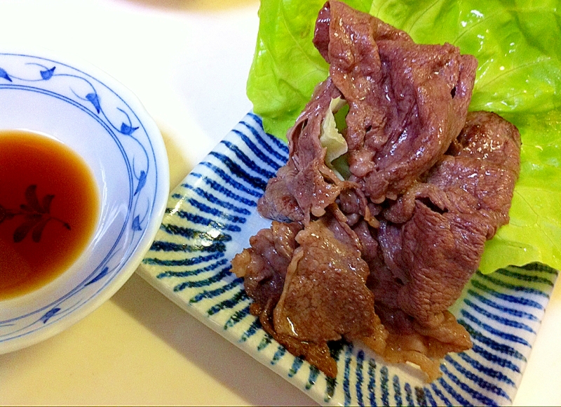 牛肉切り落としで 簡単塩コショウ焼き