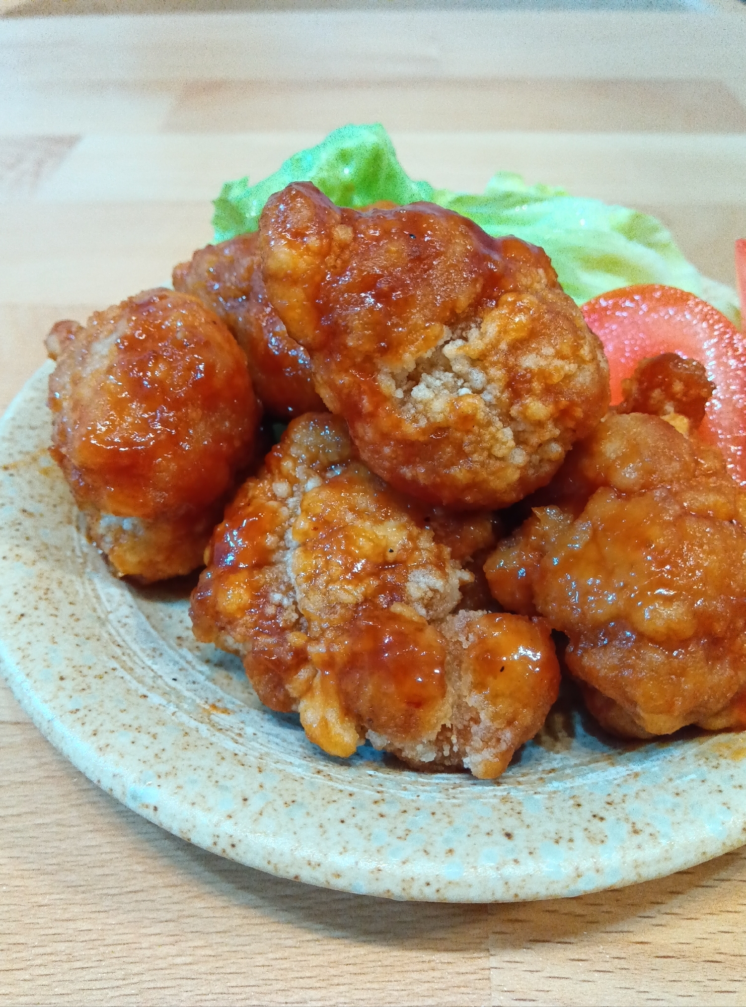 冷凍唐揚げで☆ヤムニョムチキン風