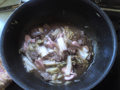 とろける白菜と牛肉の炒め物