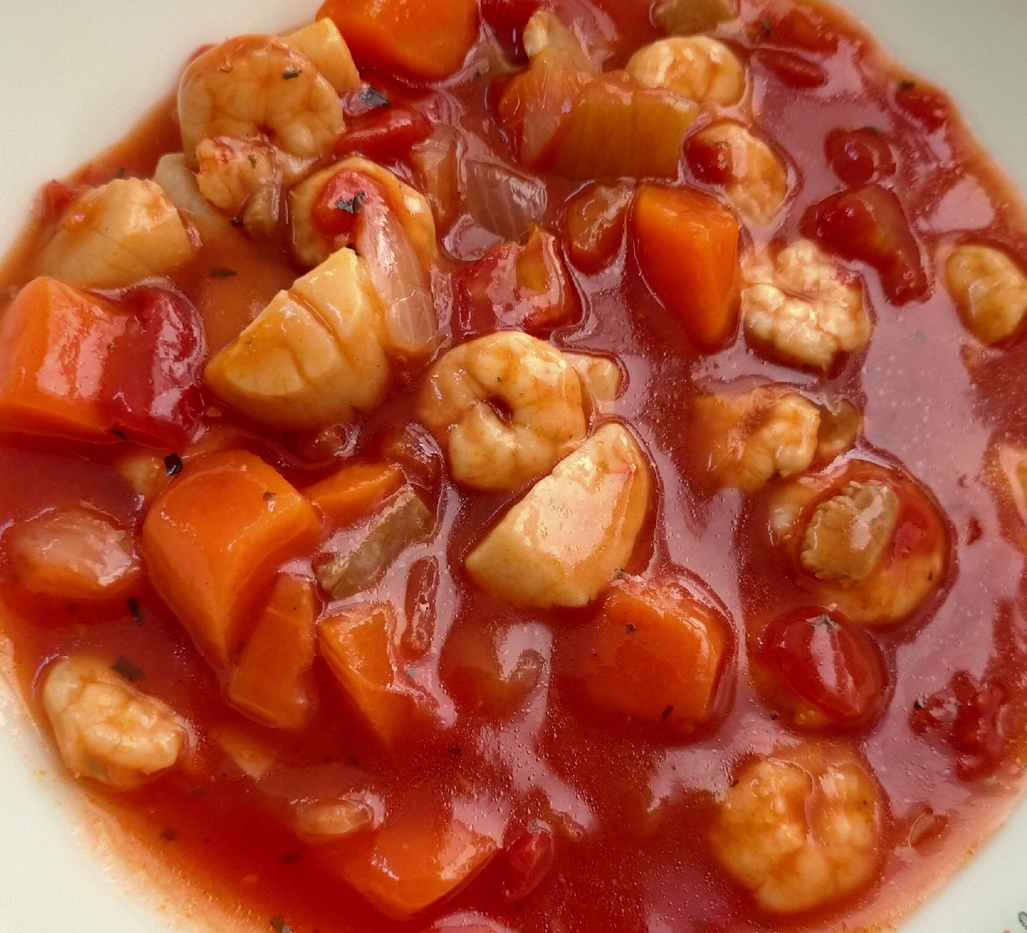シーフード トマトスープ