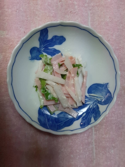 サラダチキンと大根大葉のマヨサラダ