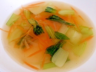チンゲン菜のコンソメスープ
