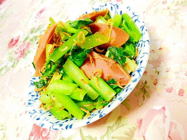 ❤小松菜とあみ海老のめんつゆカレー❤