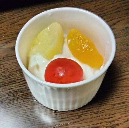 ミニトマトスイカヨーグルト