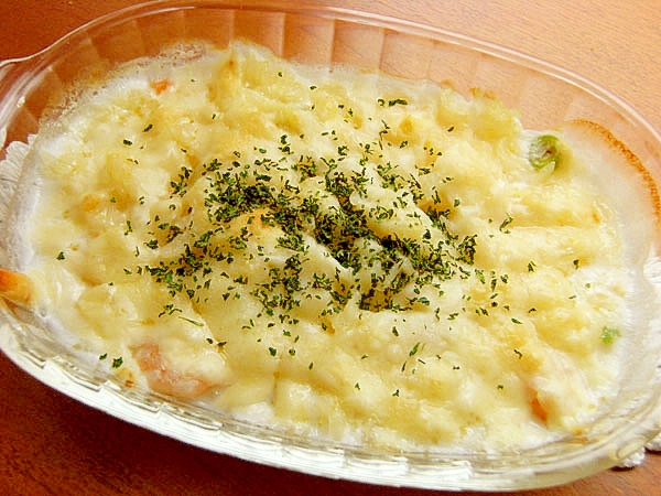 冷凍えびピラフ利用♪5分程度で簡単ドリアもどき