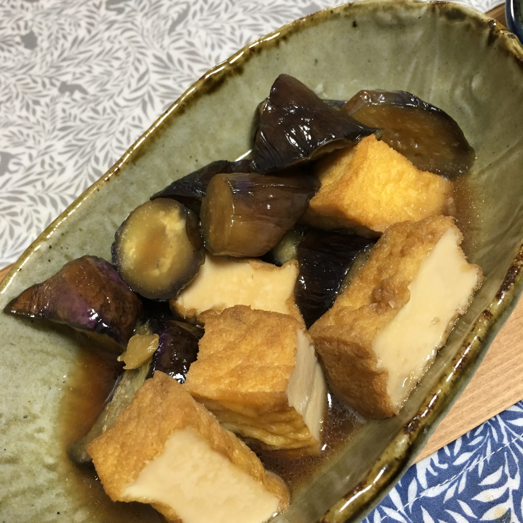 フライパンで！茄子と厚揚げの煮物