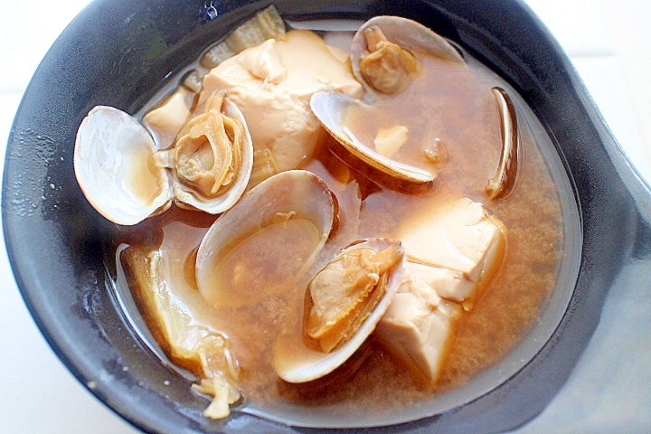 【簡単】ゆず豆腐を使って上品アサリのお味噌汁
