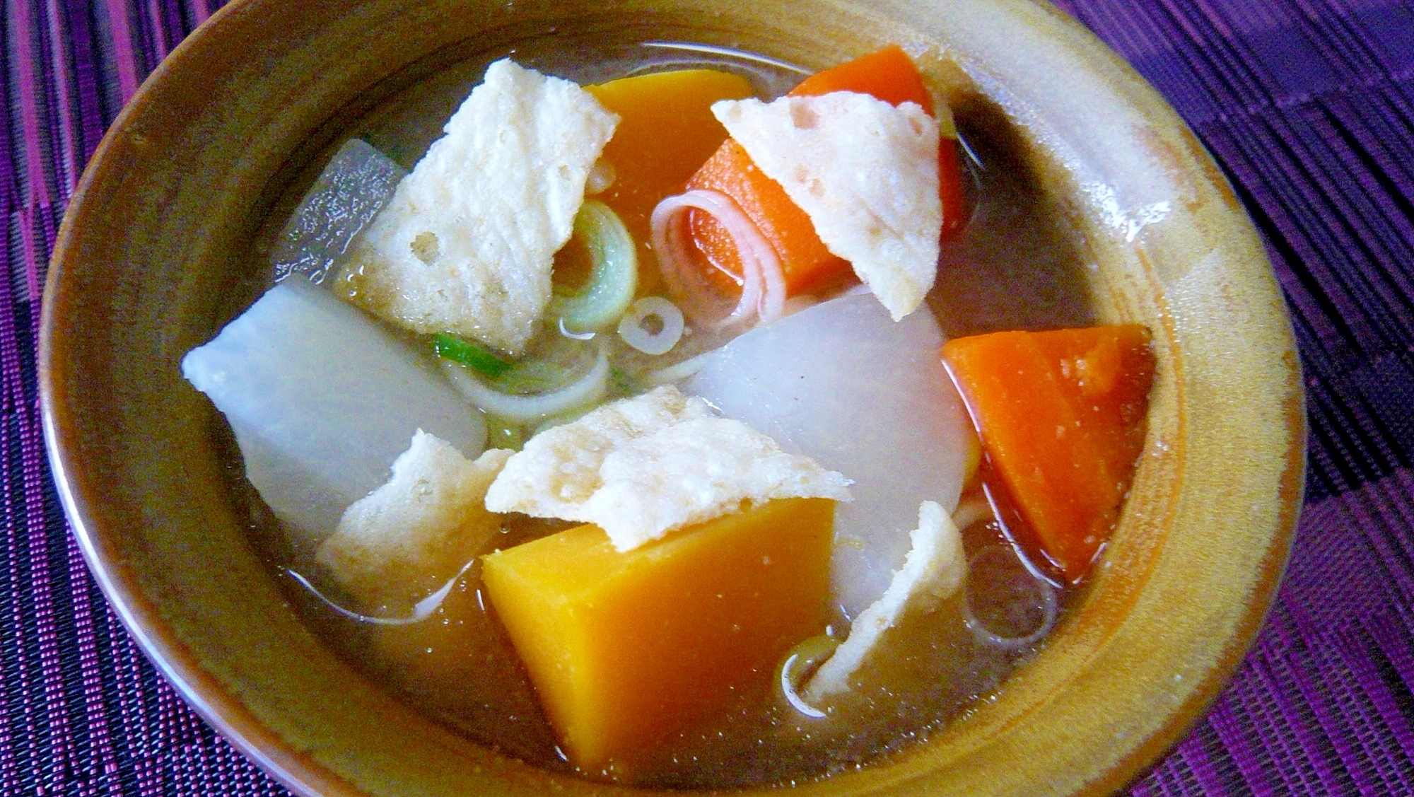 ♥　ごろっと野菜＆椎茸のお味噌汁　♥