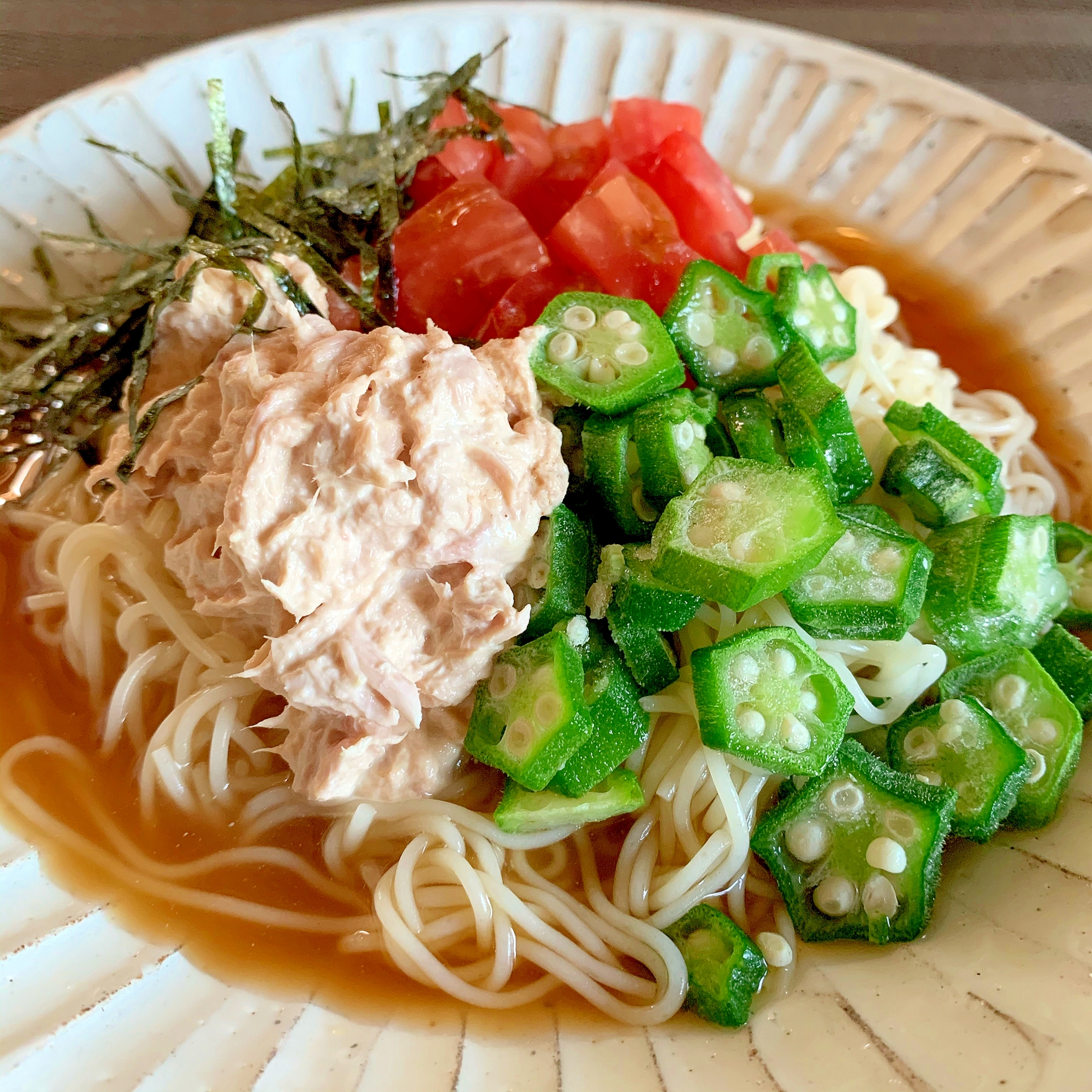 糖質ゼロ麺でツナマヨそうめん