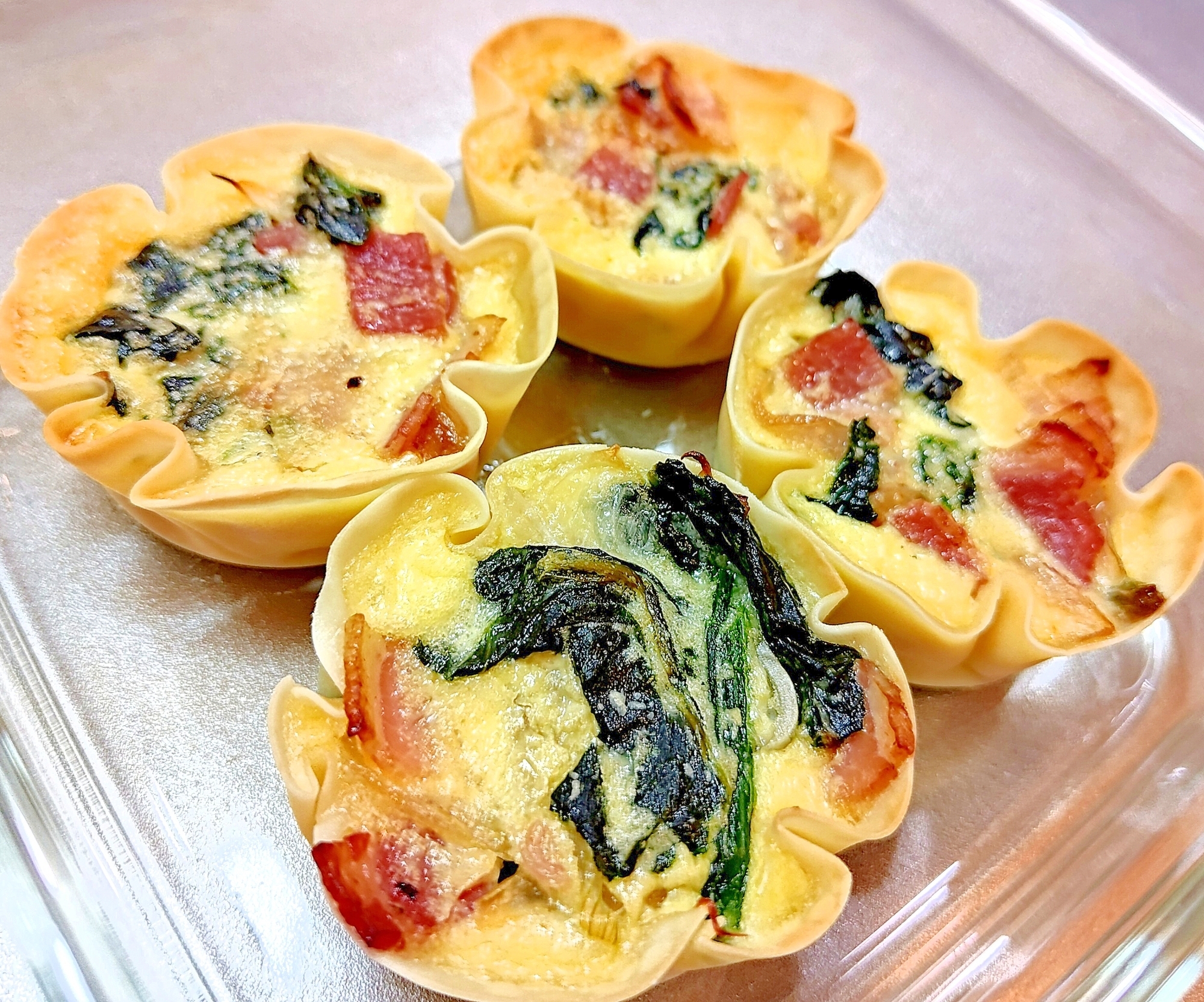 余りがちな餃子の皮で♪お手軽キッシュ風◆持ち寄りに