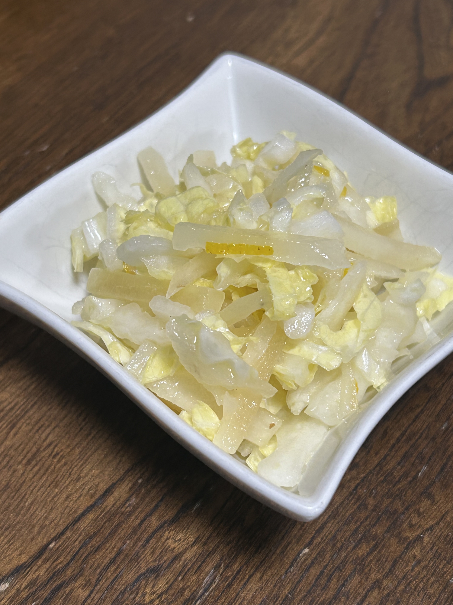 白菜とヤーコンの塩麹サラダ〜ゆず風味