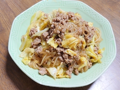 キャベツと春雨の炒め物