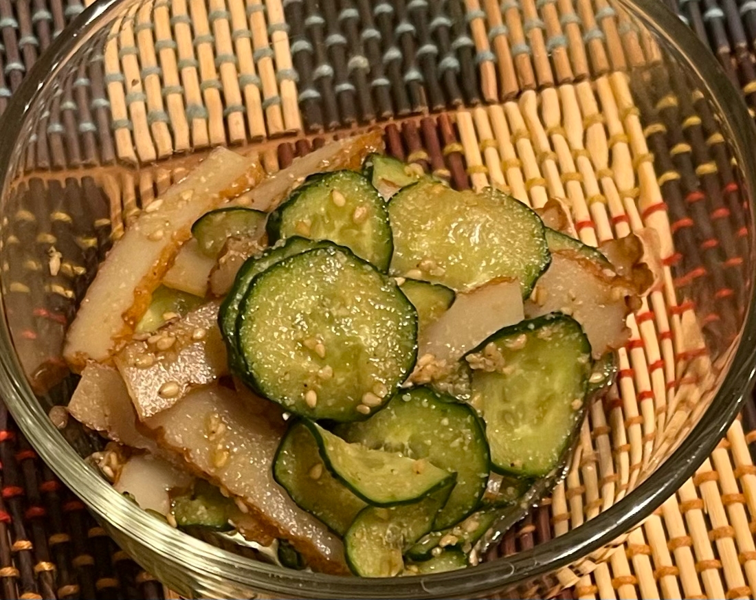 さつま揚げときゅうりの胡麻和え