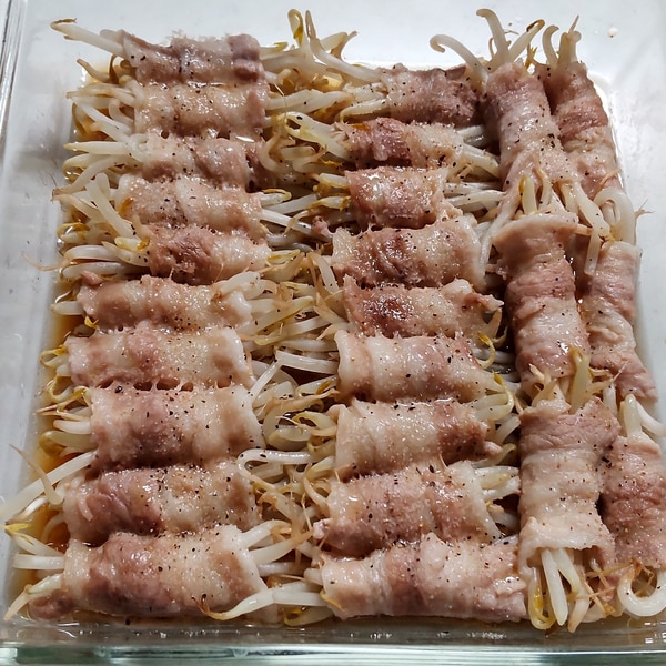 レンジ もやしの豚バラ巻き シャキシャキもやし レシピ 作り方 By Niko25go 楽天レシピ レンジ もやしの豚バラ巻き シャキシャキもやし レシピ 作り方 By Niko25go 楽天レシピ