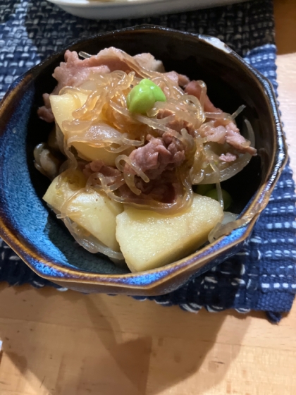 電子レンジで肉じゃが