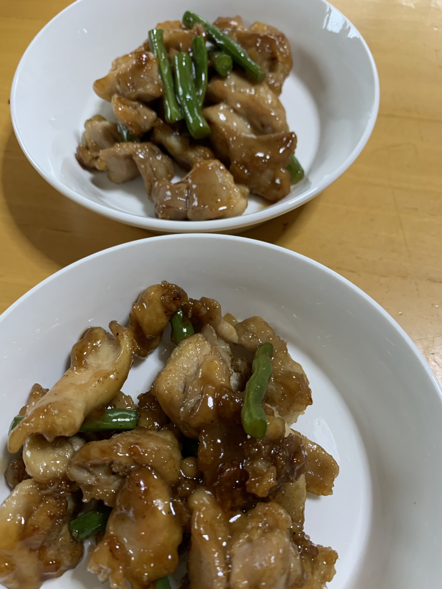 鳥もも肉の照り焼き炒め