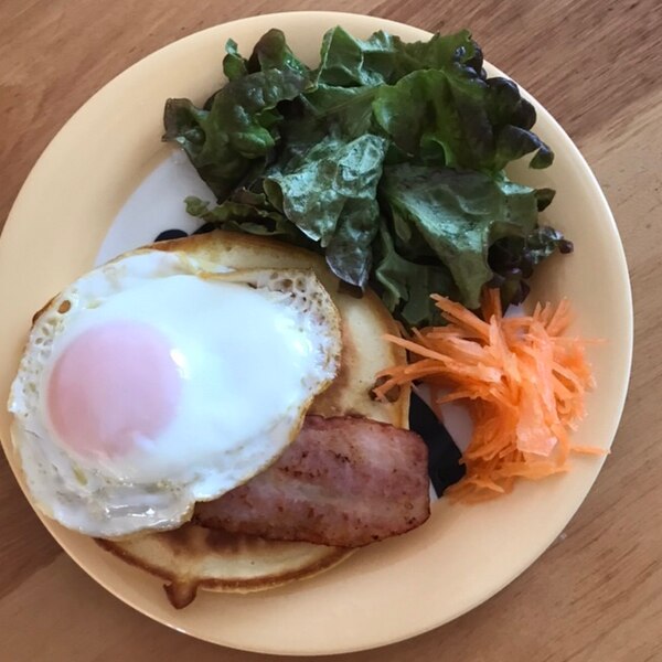 目玉焼きベーコンのせホットケーキ朝ごはん レシピ 作り方 By ボンド子 楽天レシピ 目玉焼きベーコンのせホットケーキ朝ごはん レシピ 作り方 By ボンド子 楽天レシピ