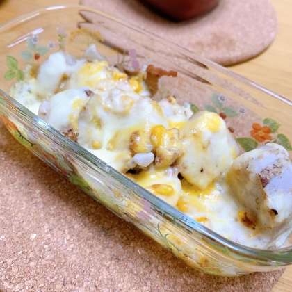 ほくほく食感☆豚肉と里芋のチーズ焼き