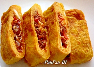 お弁当用タマゴ焼き(ミートソースオムレツ)
