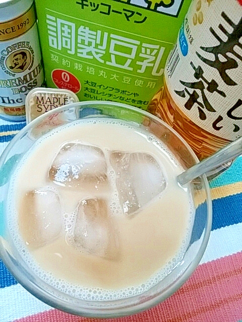 アイス☆麦メープルソイカフェラテ♪