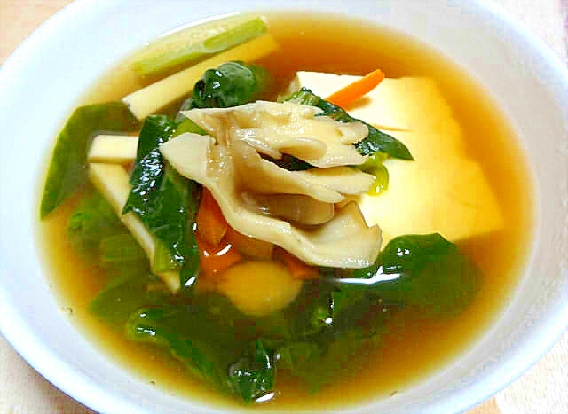 豆腐の野菜あんかけ風和風スープ