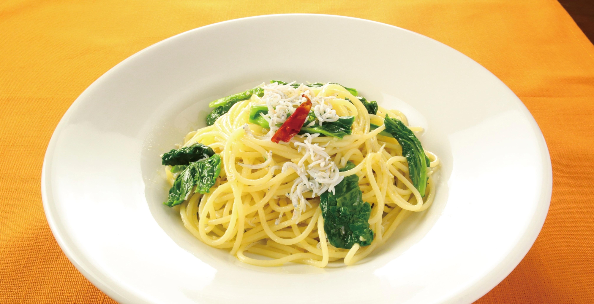 菜の花としらすのペペロンチーノ