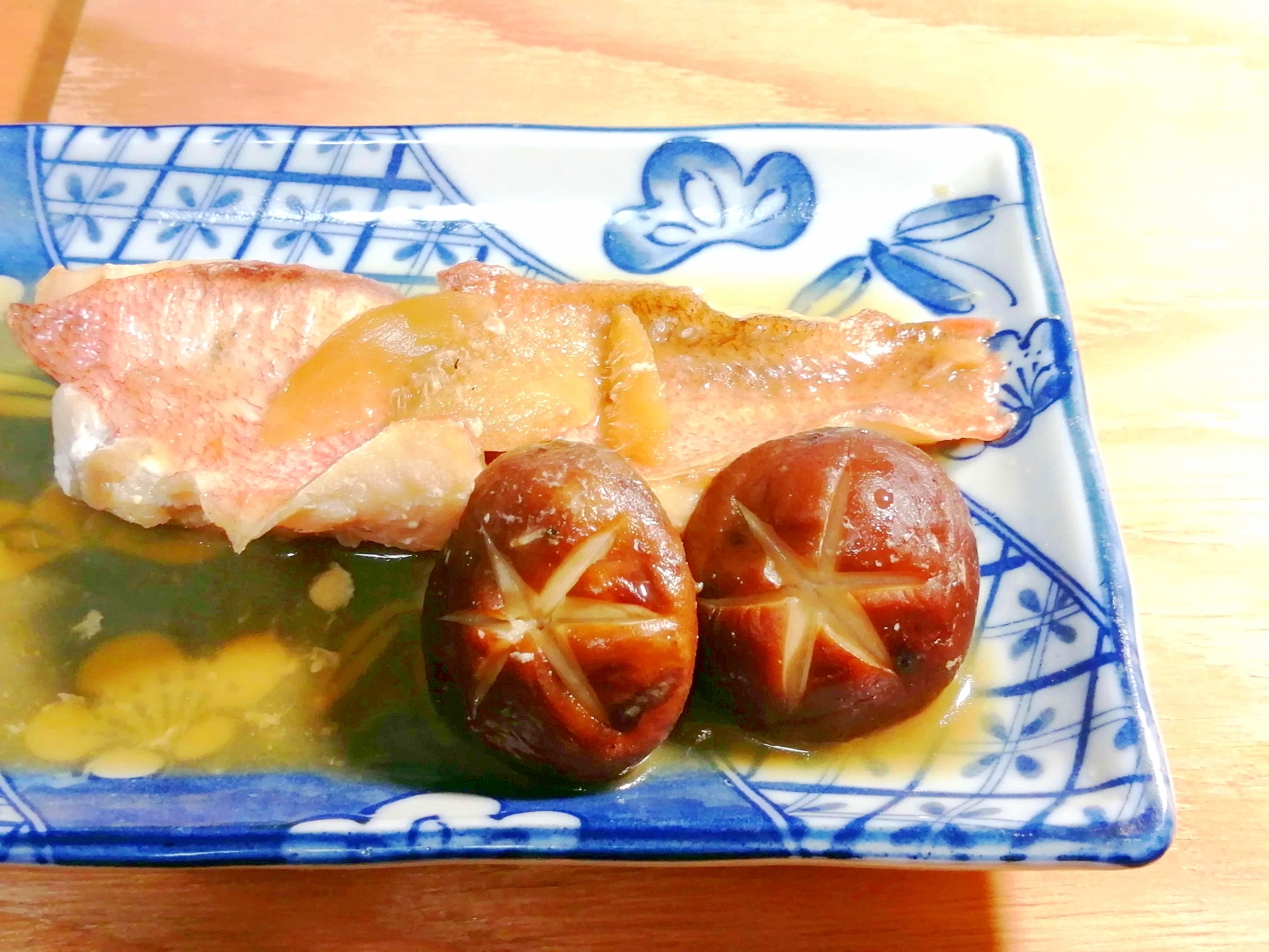 【めんつゆで】赤魚の煮付け