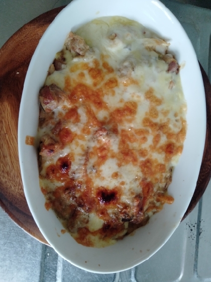 豚肉と白菜とえのきのとろとろクリームグラタン♪