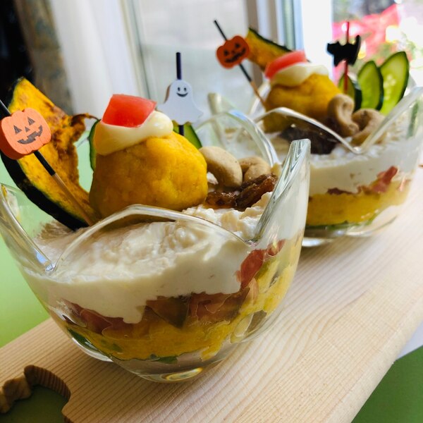 パフェ風かぼちゃサラダ パーティー 子供も喜ぶ レシピ 作り方 By ロカボ こどもごはん さっちょ 楽天レシピ パフェ風かぼちゃサラダ パーティー 子供も喜ぶ レシピ 作り方 By ロカボ こどもごはん さっちょ 楽天レシピ
