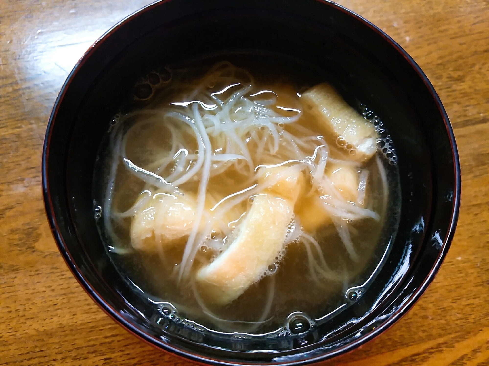 千切り大根と油揚げのすまし汁