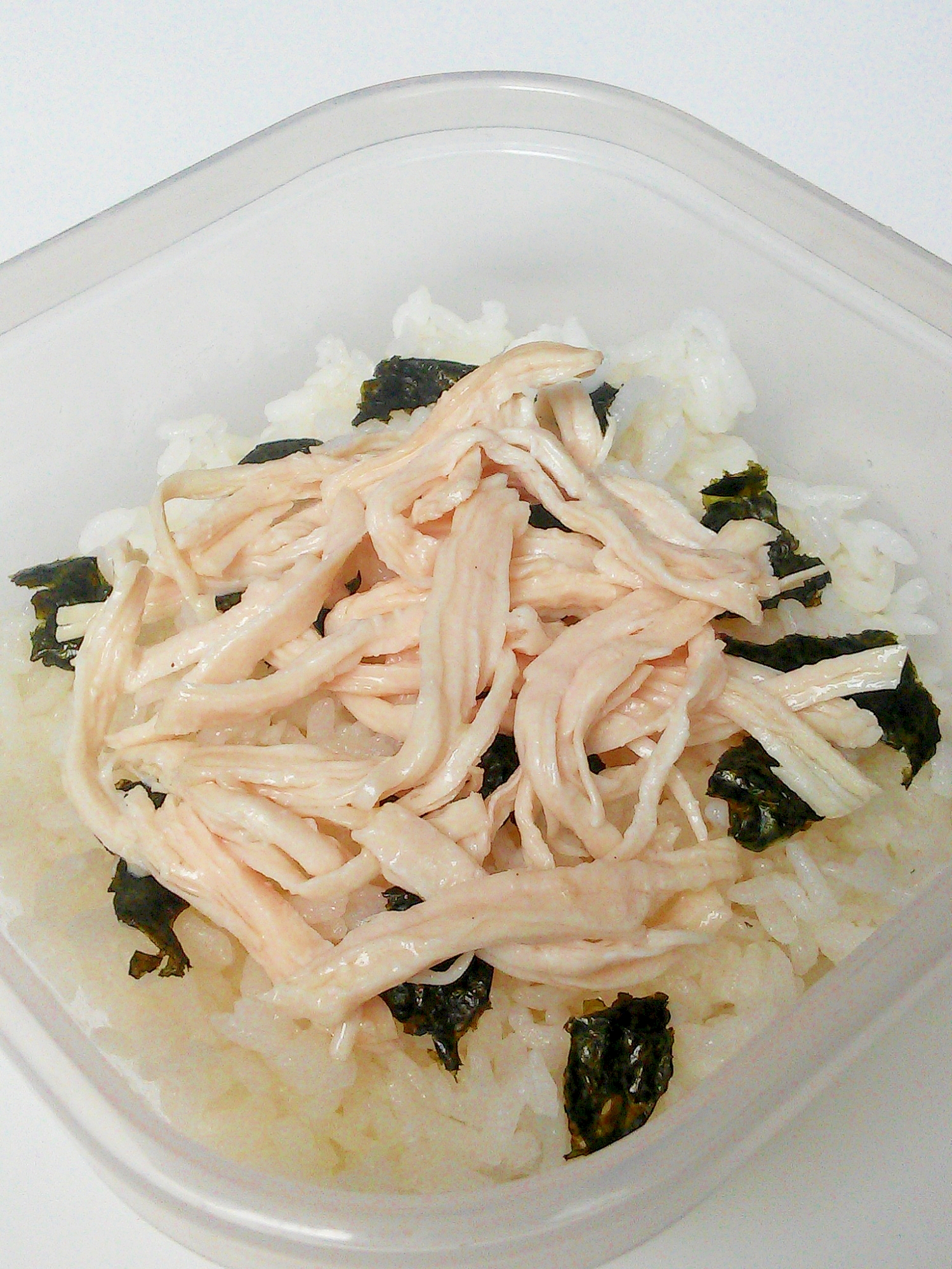 ダイエットレシピ☆焼き海苔と鶏むね肉のカンタン酢飯
