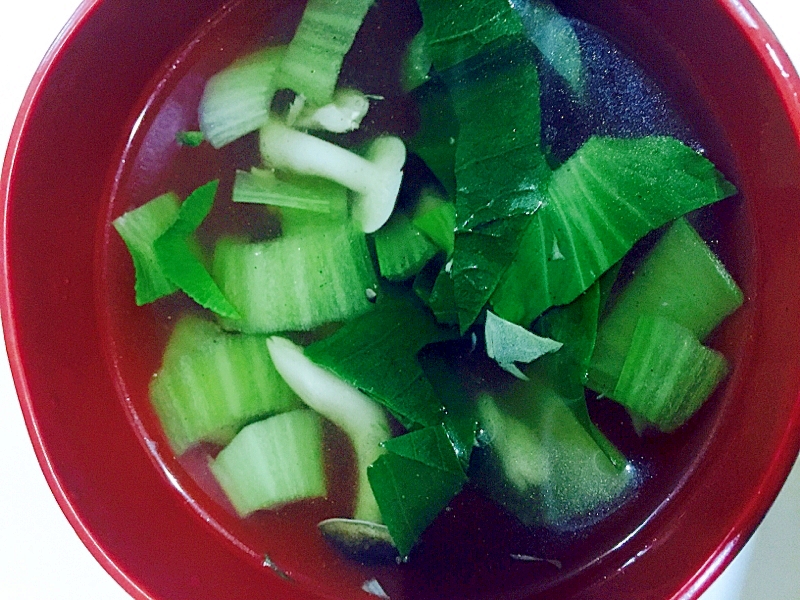 簡単♪しめじとチンゲンサイのスープ