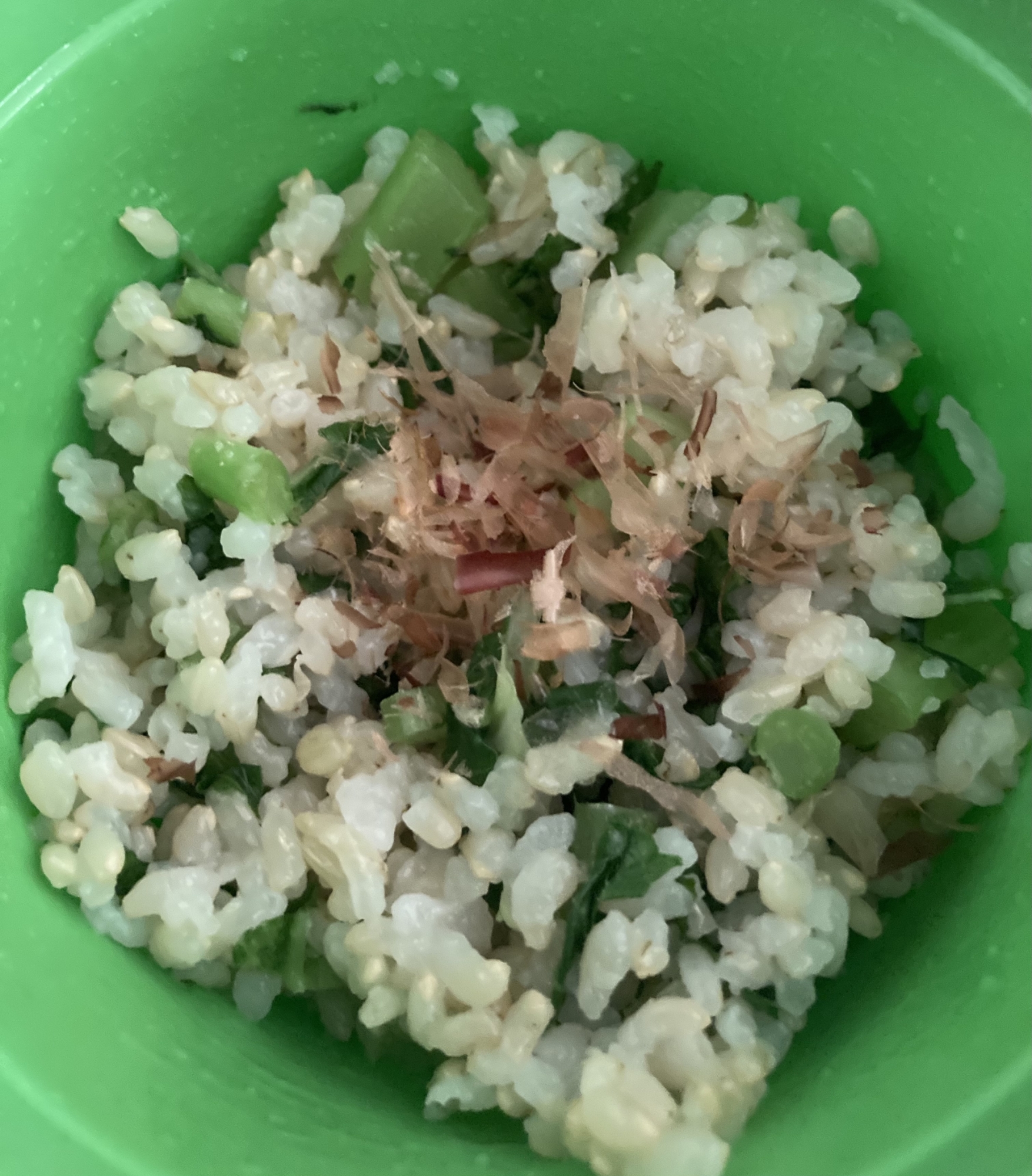 ごま油で炒めた大根の葉チャーハン レシピ 作り方 By のこ311 楽天レシピ