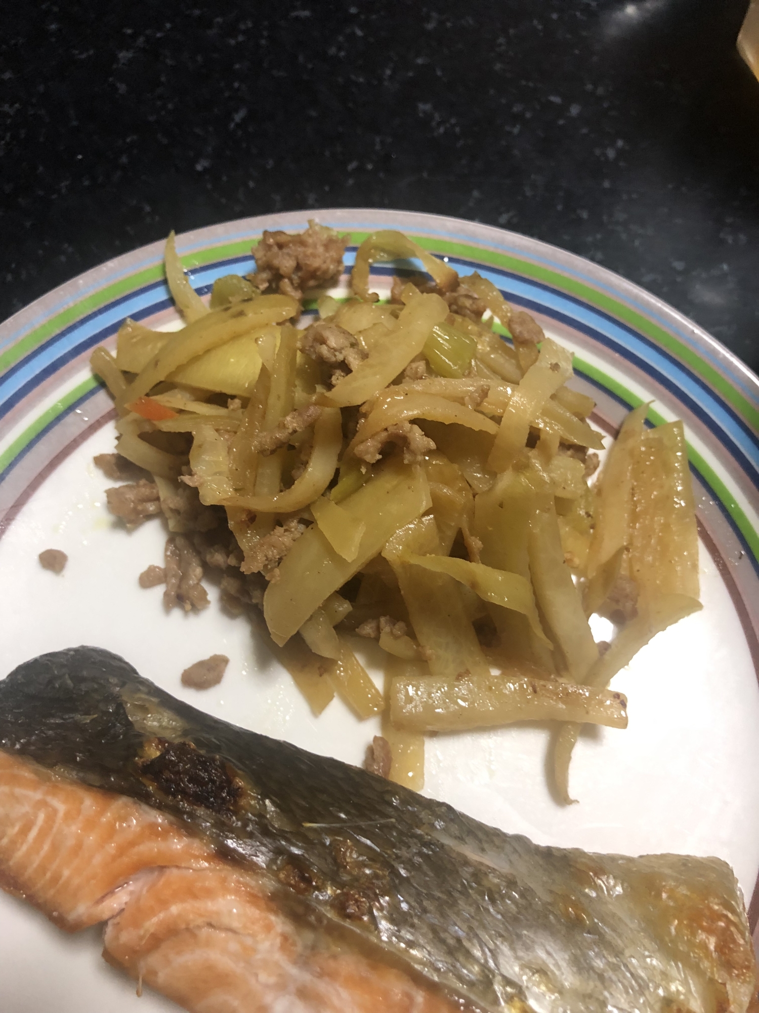 カレー風味☆大根とひき肉のきんぴら