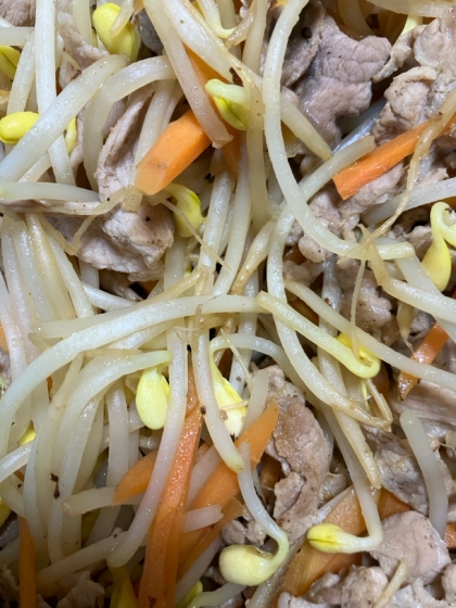あっさり中華風の豆もやし炒め