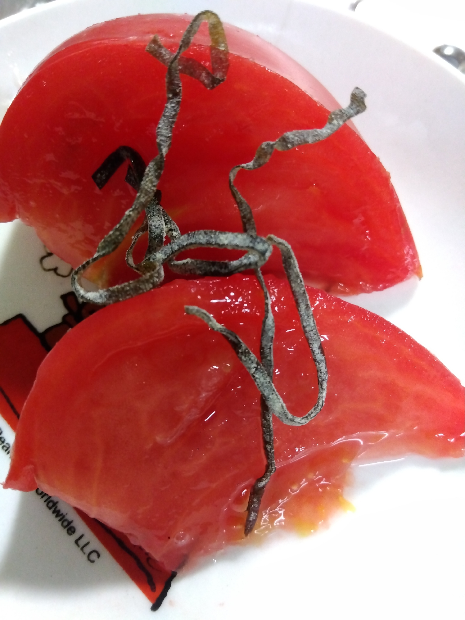 「トマト」と塩昆布のサラダ