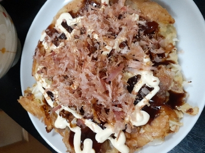 粉不要！長芋＆豆腐でフワフワお好み焼き風☆