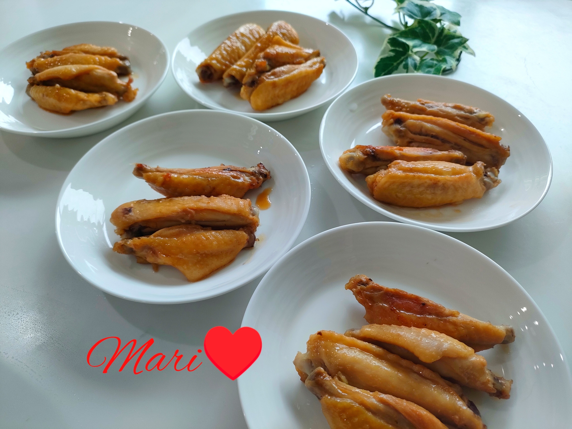 鶏手羽中のフライパンスタミナ焼き