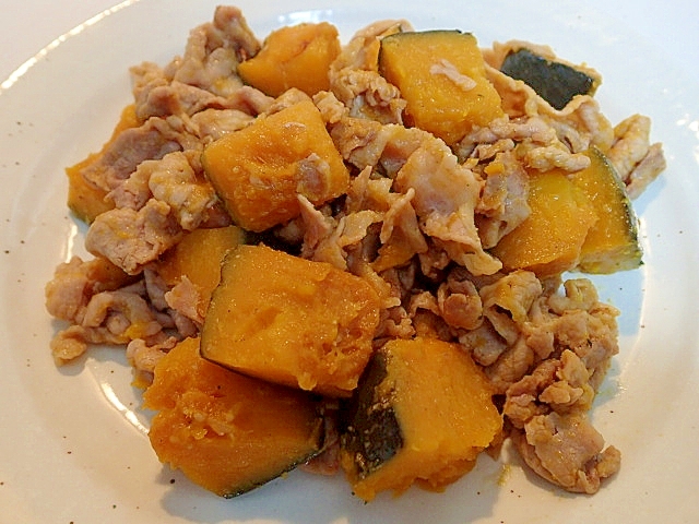 ❤豚肉とかぼちゃの生姜炒め❤