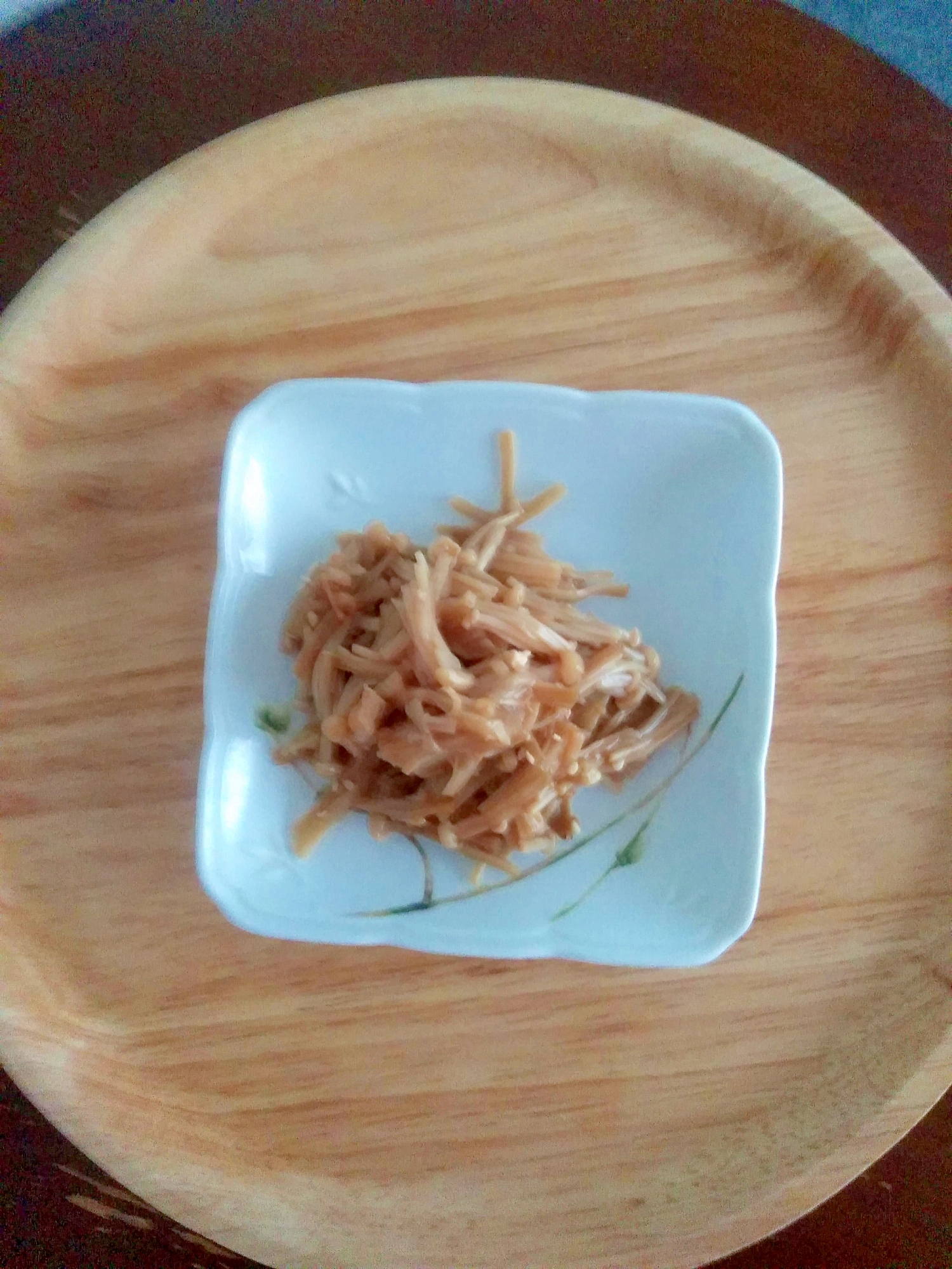 素朴！お揚げとエノキの佃煮