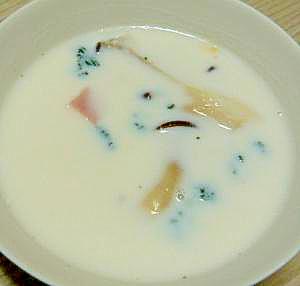 酒かすのクリームスープ