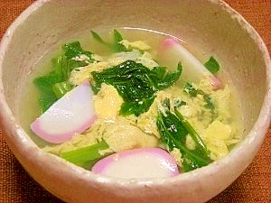 空芯菜と卵のスープ