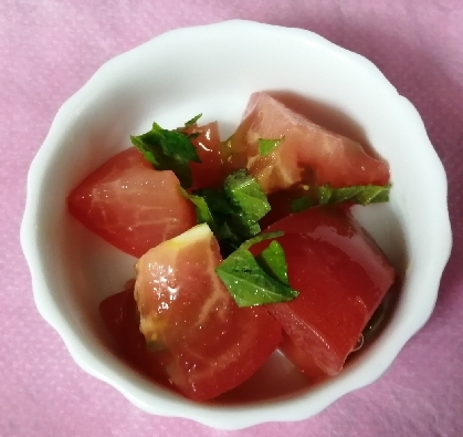 トマトと大葉がさっぱりと美味しくいただけました。
手軽で素敵なレシピをありがとうございました♪