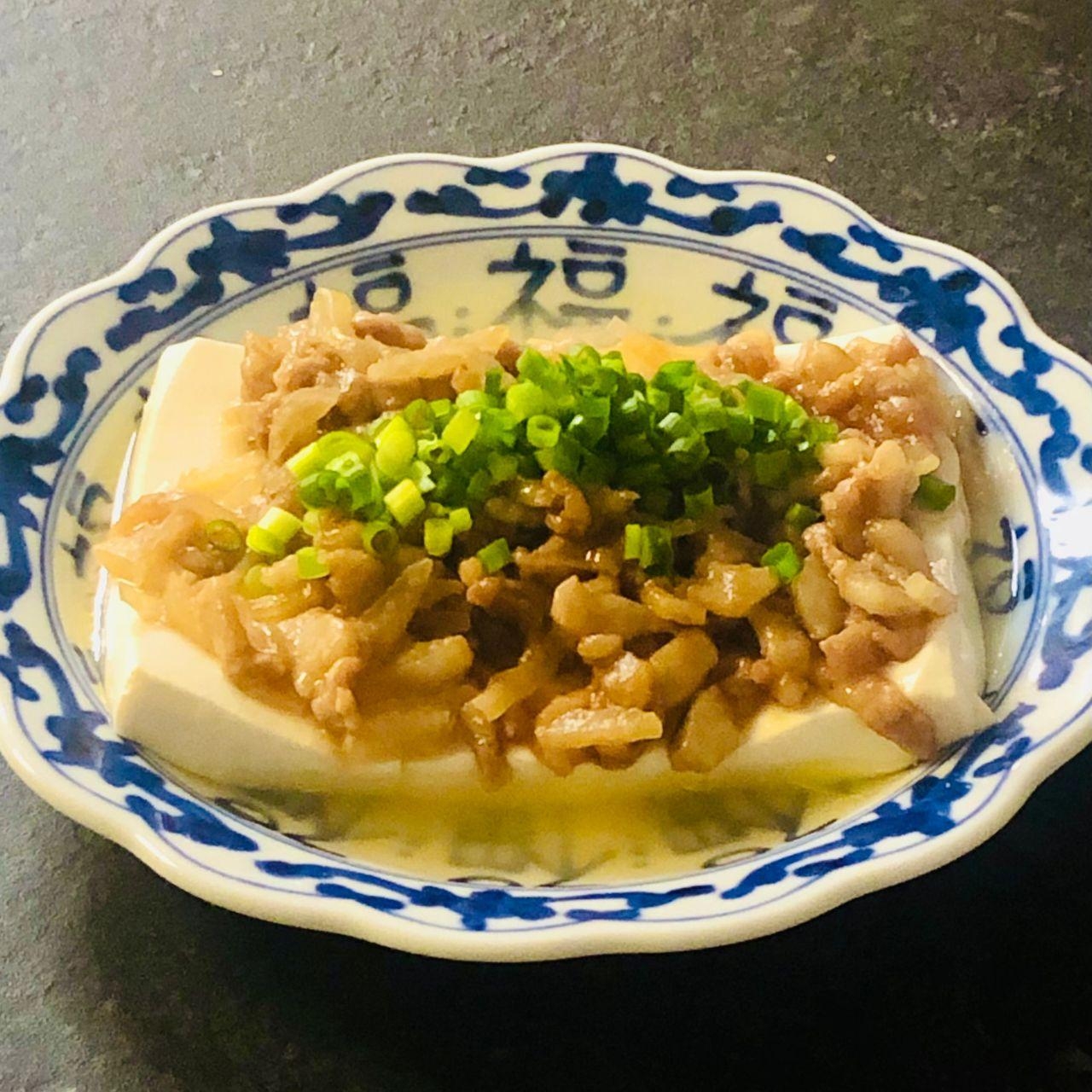 【蝦醤蒸豆腐】豚肉と豆腐の蝦醤蒸し