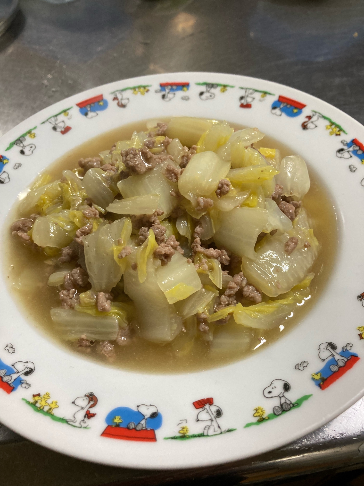 白菜と豚ひき肉のあんかけ