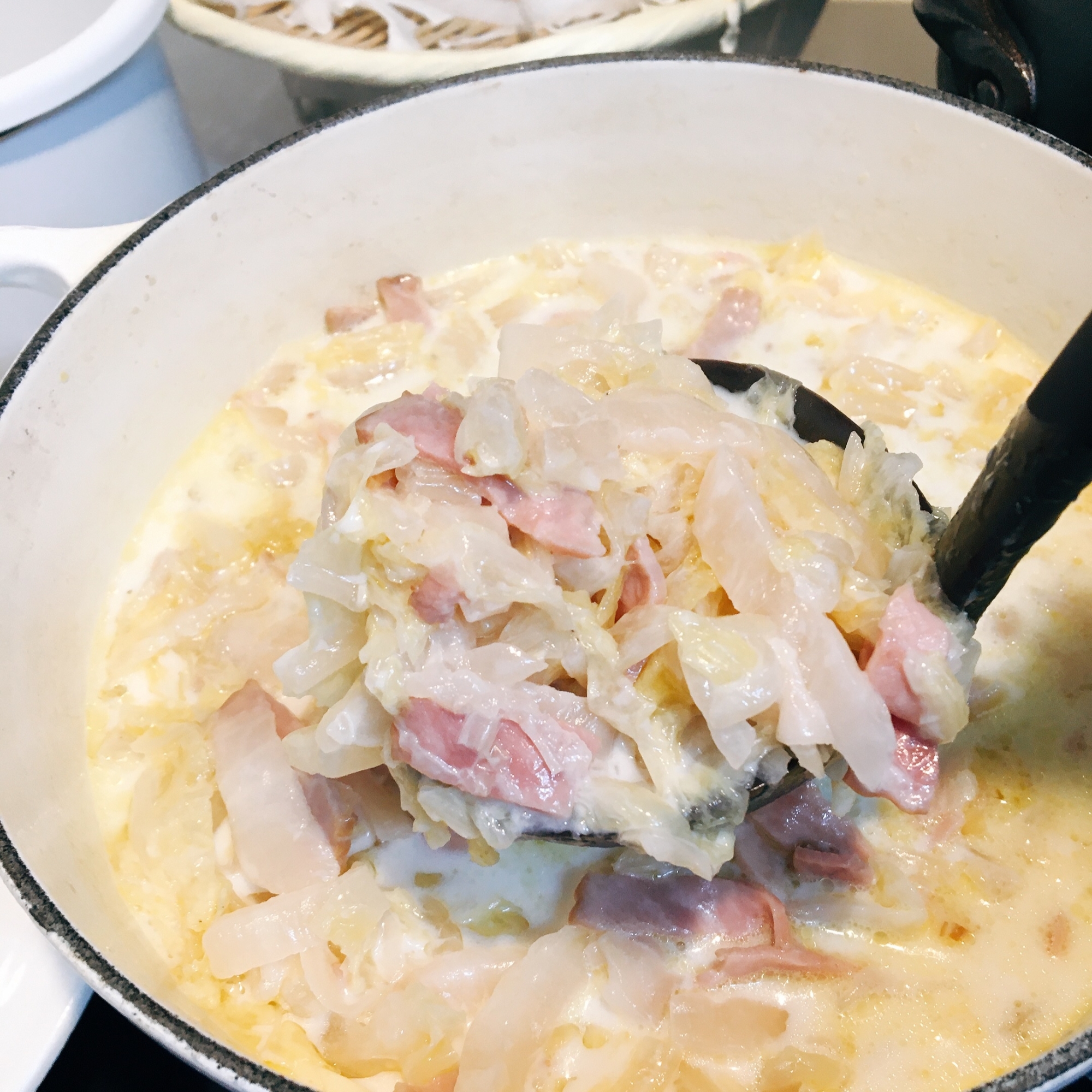 白菜大量消費 ベーコンミルクスープ レシピ 作り方 By はーちゃん ふたりの男の子 S母 楽天レシピ 白菜大量消費 ベーコンミルクスープ レシピ 作り方 By はーちゃん ふたりの男の子 S母 楽天レシピ