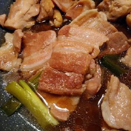 フライパンで簡単に！豚バラ肉の角煮風