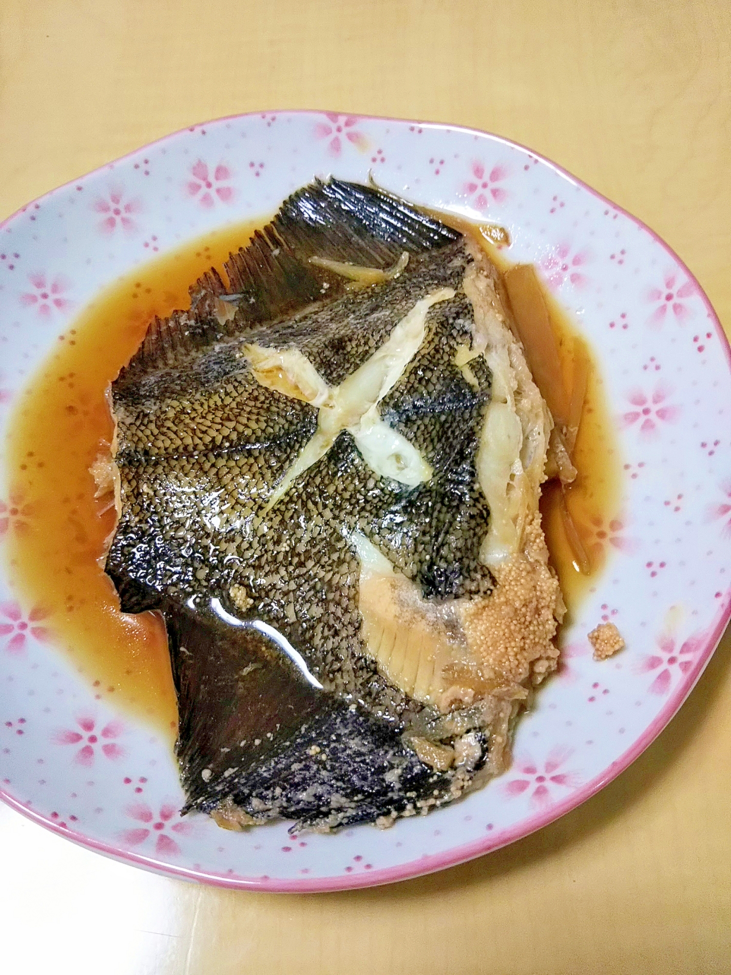 子持ちカレイの煮付け